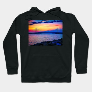 Magenta Morning Expressionism at Indian River Hoodie